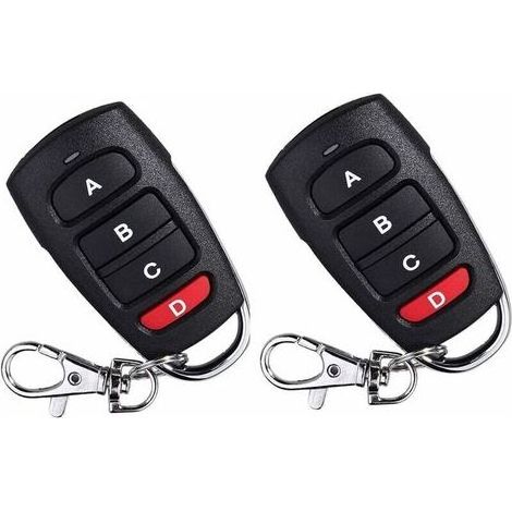 Pair 433 Mhz Paquet De 2 Télécommandes De Remplacement Universelles Pour Portes De Garage Électriques