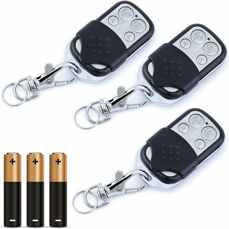 Télécommande Universelle Pour Porte - 433,92 Mhz - Programmable Et Auto-apprenante - 4 Canaux - Noire