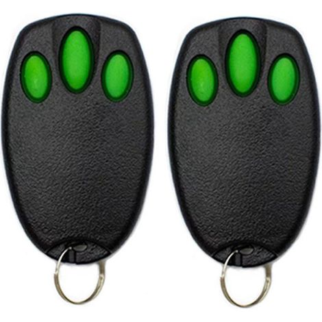 2 Télécommandes Universelles Pour Portails Et Portes De Garage – Compatible Avec Les Systèmes Merlin, Formerlin, E945, E945m, E950m, E943m – Fonction Vert Clair-lsw