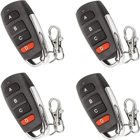 4 Pièces Duplicateur Universel Télécommande Porte Garage Portail Clés Remplacement Compatible