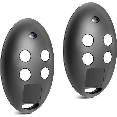 Télécommande Pour Portail Et Porte De Garage 433 Mhz Avec Code Roulant – Lot De 2, Compatible Avec Systèmes Automatiques 4 Canaux