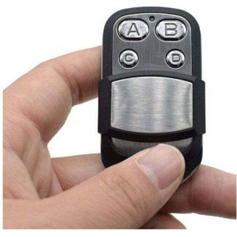 1 Télécommande 4 Boutons, Radio-fréquence, Compatible Portail Coulissant Battant Garage, Piles Incluses