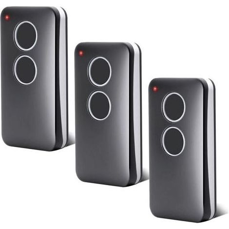 Télécommande Porte De Garage 433,92 Mhz – Lot De 3 – 2 Canaux – Compatible Avec Systèmes Rolling Code Et Modèles Phox, Trc, Tsc, Phoenix