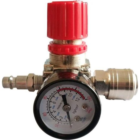 Pneumatischer Druckregler Für Luftkompressoren, Druckregelventil Mit Anschlussstück 180 Psi 12 Bar (dreiwegeventil) - Crezuo