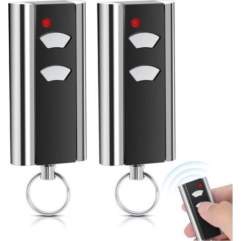 Lot De 2 Télécommandes Pour Ouvre-porte De Garage Normstahl Rcu 433 2k, Code Tournant, Compatible Avec Rcu 433-2, Rcu 433-4, Ea433 2km, Ea433 2ks, T433-4