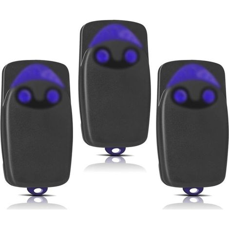 3 Pièces Remplacement Pour Télécommande Nice, Télécommande Portail 433,92 Mhz 2 Canaux, Compatible Avec Flo1r-s, Flo2r-s, Flo4r-s