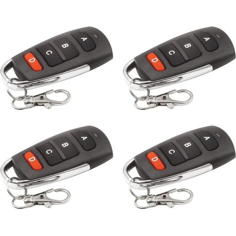 4 Télécommandes Clonage Porte Garage – Universel Pour Portail Électrique Voiture
