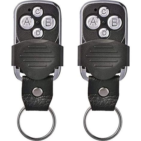 Remote Control - 433 Mhz Cloning Remote - Garage Door Opener - Electric Gate - 4 Button - 2 Pieces