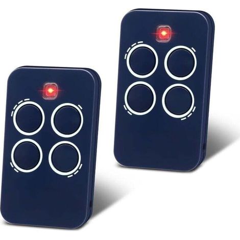 Télécommande Portail 433 Mhz Compatible Genius Pour Garage Echo Tx4 Et Tx2, 2 Pièces Avec 4 Canaux