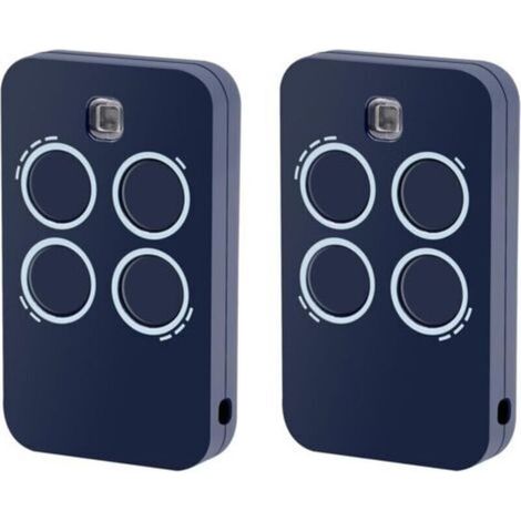 Télécommande De Porte De Garage 4 Canaux – Lot De 2 Unités Compatibles Genius Echo Tx4, Fréquence 433 Mhz