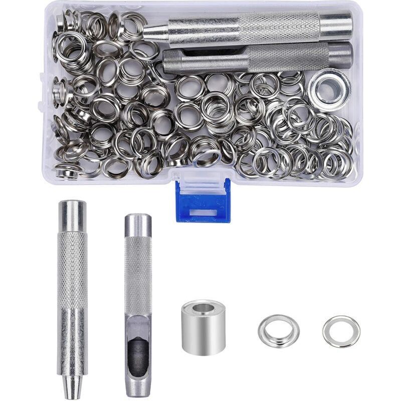 10-mm-metalösen-set Mit Aufbewahrungsbox, 123-teilig Für Planen, Zelte Und Vorhänge
