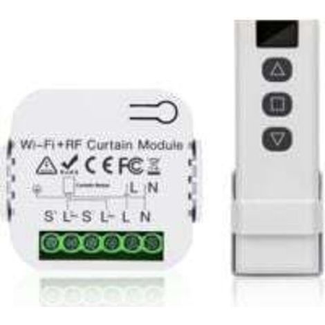 Kit Commande Volet Roulant - Télécommande Rf 433 Mhz + Récepteur - Portée 100 M - Compatible Stores Auvents - 1 Pièce