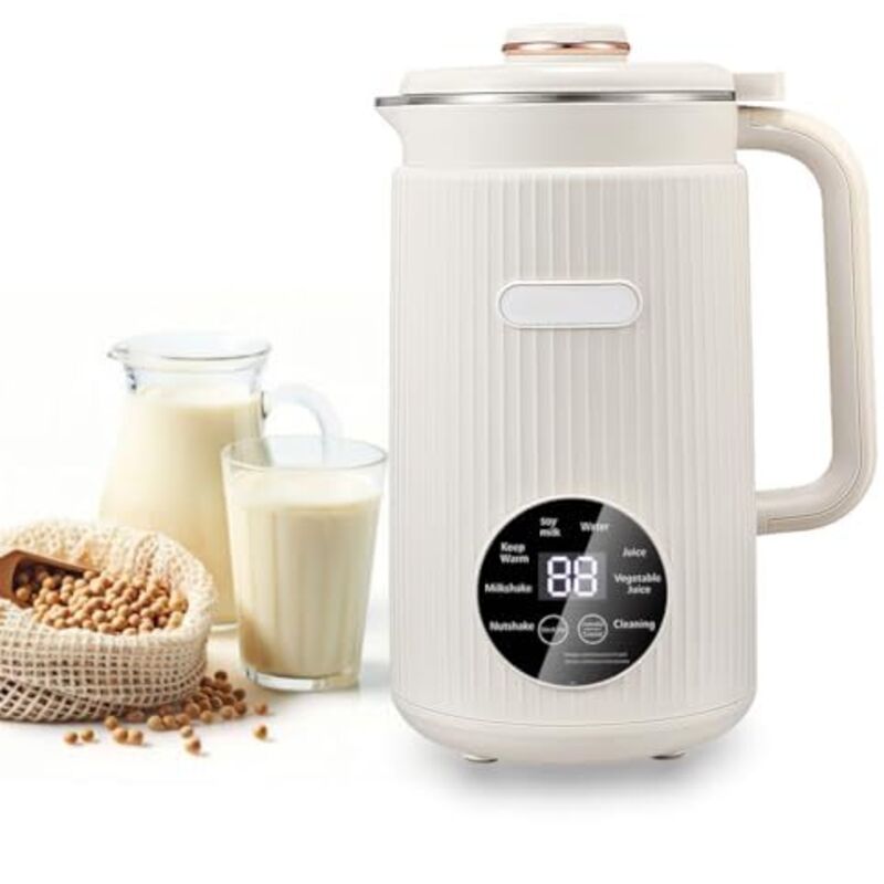 Automatischer Milchbereiter Auf Pflanzlicher Basis Mit Selbstreinigungsfunktion Und 8-stunden-warmhaltefunktion Für Mandeln, Nüsse, Hafer Und Soja.
