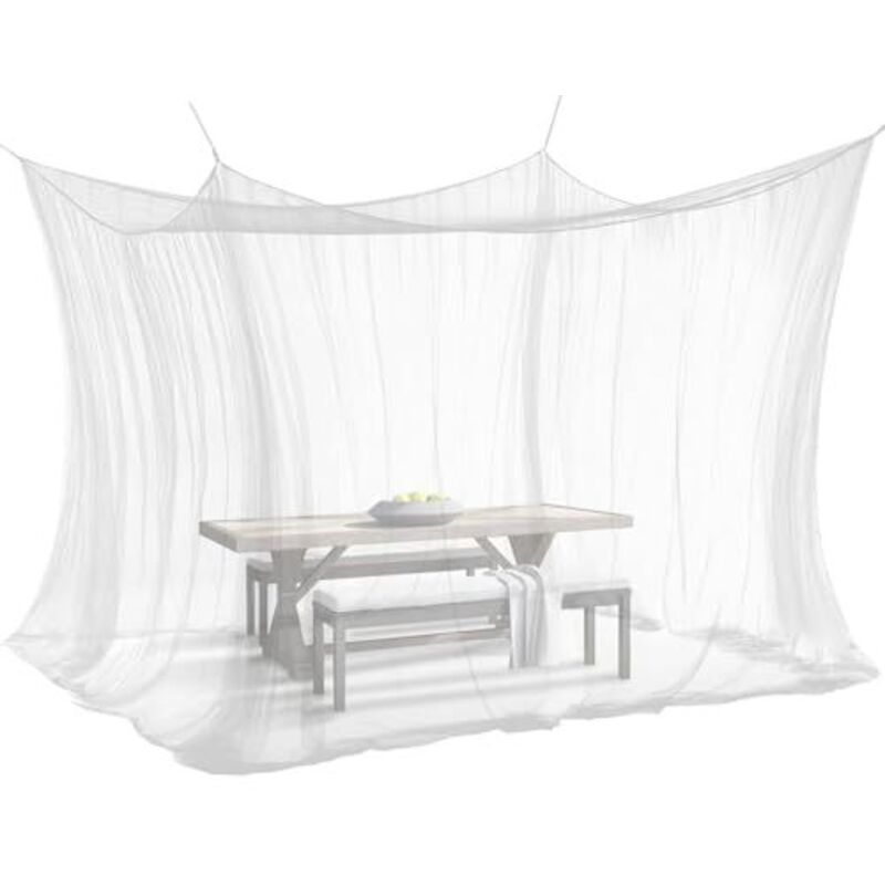Moskitonetz Für Drinnen Und Draußen, 300 X 300 X 250 Cm, 220 Maschen, Xxl, Für Zelte Und Wohnwagen, Weiß