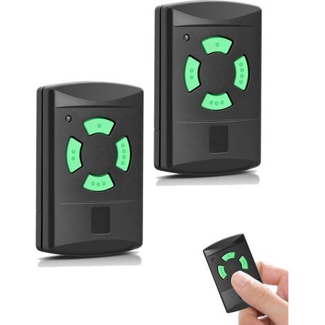 26.975mhz Émetteur Portatif Pour Hörmann Hsm2, Hsm4, Hse2, Hs2/4/1, Green Taste, 4 Canaux, Ouvre-porte De Garage Télécommande Pour Hsp4-c, Hsd2-a, Hsd2-c Télécommande De Remplacement (2pcs)