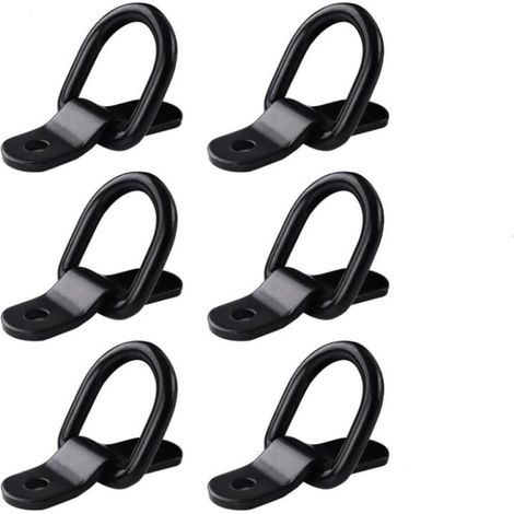 6-ring-d-ring-zurrgurte, Robuste Anhängerkupplungen, Schwarze Zurrösen Für Seile, Lkw, Boote, Kajaks, Mit Schrauben Und Halterungen, Tragfähigkeit 150 Kg