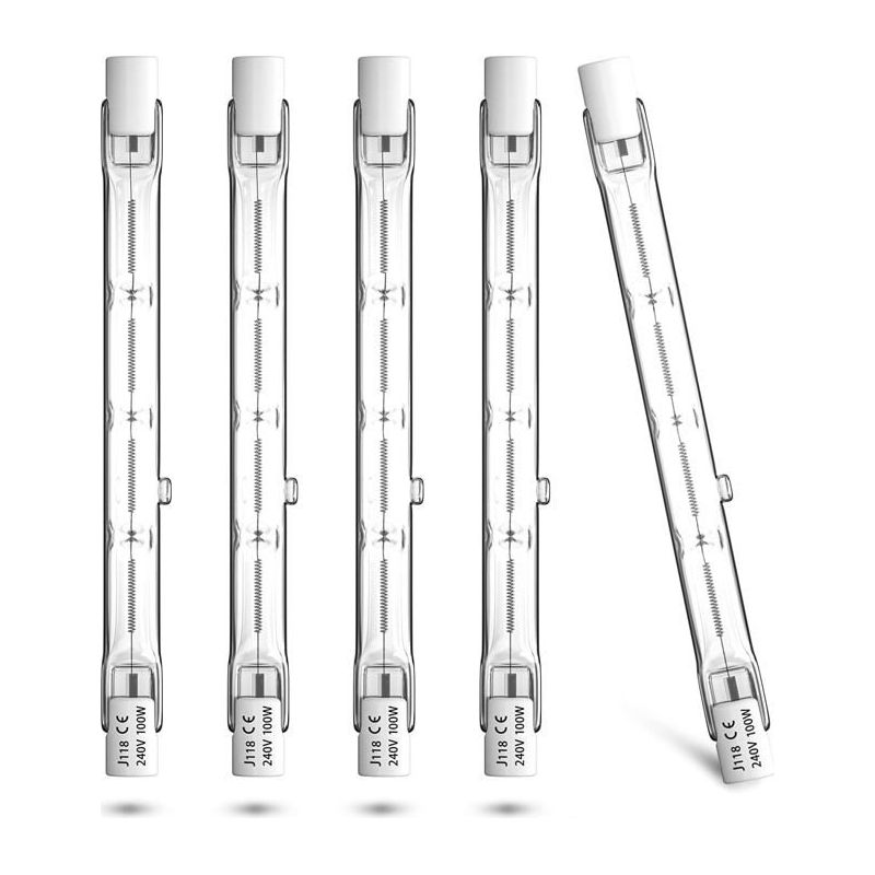 100-w-halogen-stiftlampe, 118 Mm, R7s, Dimmbar, Warmweiß (2800 K), 1500 Lm, Flutlicht, 220–240 V Wechselstrom, Für Die Heimbeleuchtung Usw.