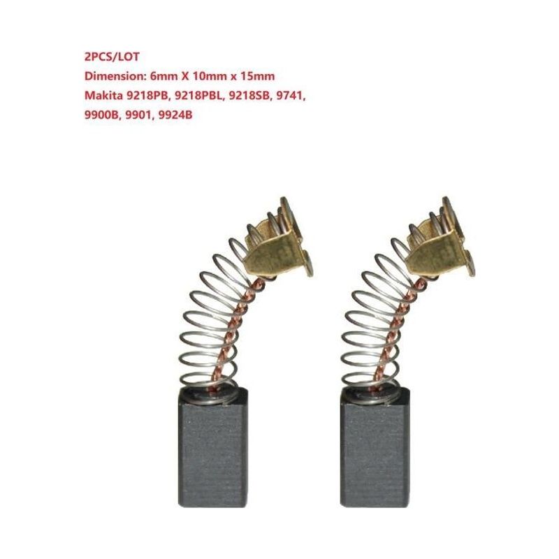 Ersatzkohlebürsten 6x10x15mm Für Makita Cb-106 181437-1 218pb, 9218pbl, 9218sb, 9741, 9900b, 9901, 9924b