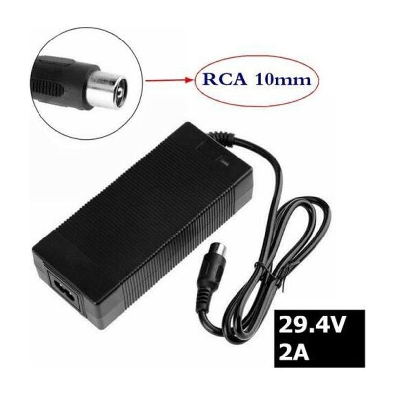 29,4 V 2 A Lithium-akku-ladegerät Für E-bikes (24 V, 25,2 V, 25,9 V) Mit Rca-stecker