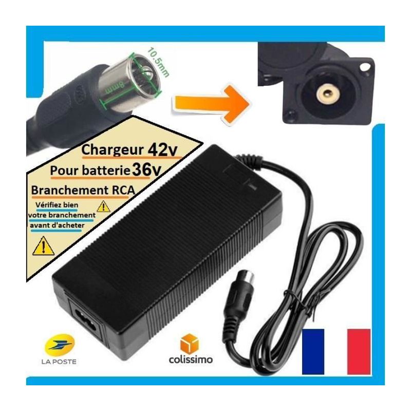 36v Elektrofahrrad-ladegerät Rca 42v Ladegerät Für 36v Akku [rca-anschluss Vor Dem Kauf Prüfen]