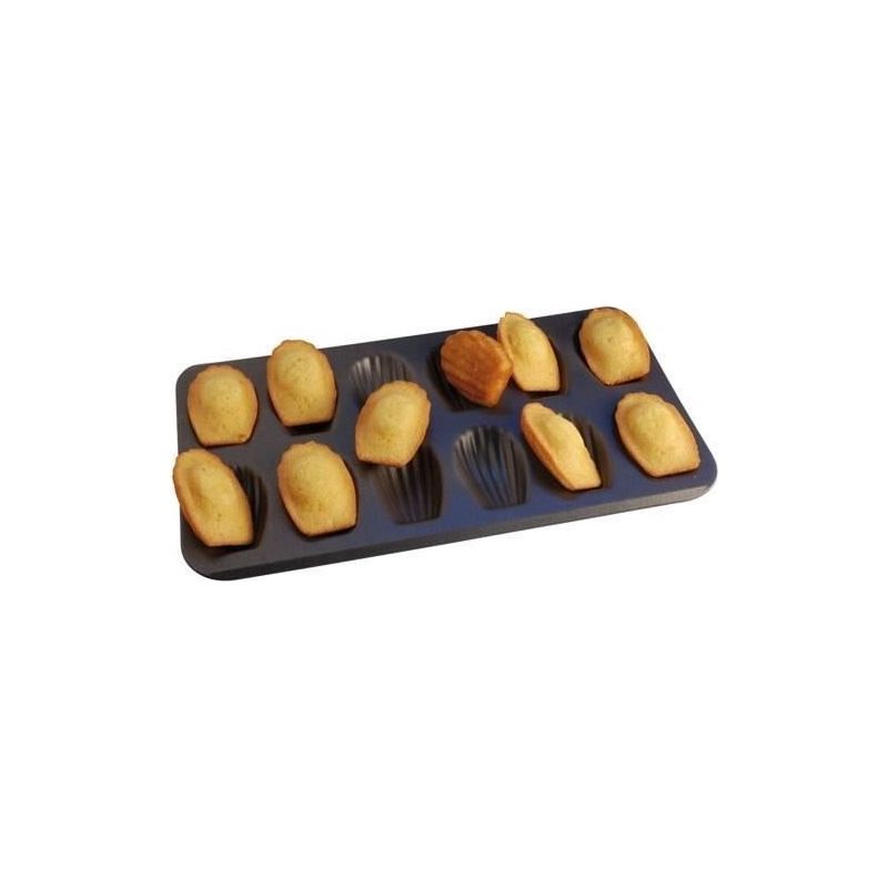 12er-madeleine-backform – Gobel – 39,5 X 20 Cm – Antihaftbeschichteter Edelstahl – Braun