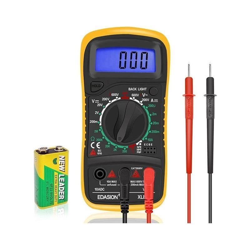 Digitales Multimeter, Automatisches Taschenmultimeter, Professionelles Elektrisches Prüfgerät, Voltmeter, Amperemeter, Ohmmeter, Tester