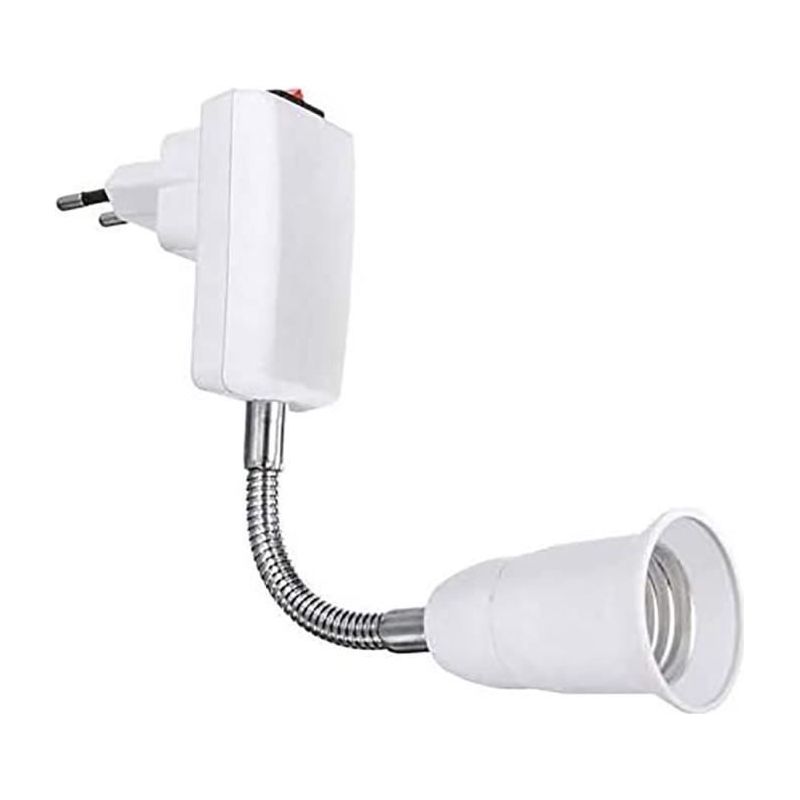 E27-fassung Mit Funkschalter, Weißer Sockel Für E27-led-lampe, Flexibler Arm, Schnellanschluss-fassung Für Küchenlampe