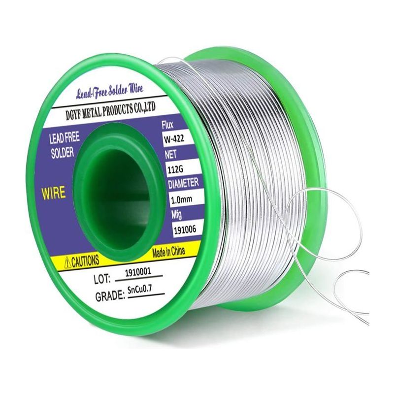 Lötdraht, Bleifreier Lötdraht Zum Löten, Sn 97,3% Ag 0,3% Cu 0,7% Mit Kolophoniumbasis, 1,0 Mm, 100 G (1 Stück)