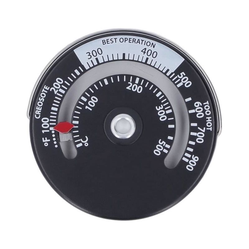 Qiilu Ofenthermometer, Magnetisches Herdthermometer 0-500℃, Zifferblatt Aus Aluminiumlegierung, Hochtemperatur-thermometer