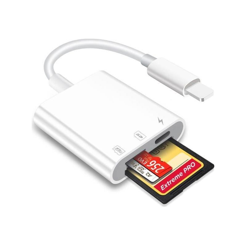 Plug-and-play-sd-/micro-sd-kartenleser Für Iphone/ipad, Sd-speicherkartenadapter Mit Gleichzeitigem Lesen Und Laden