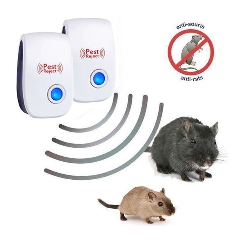 Ultraschall-mäuse- Und Rattenabwehrgerät, 2er-pack, Nagetierbekämpfungsgerät, Ultraschallgerät Zur Mäusebekämpfung Anti-maus Anti