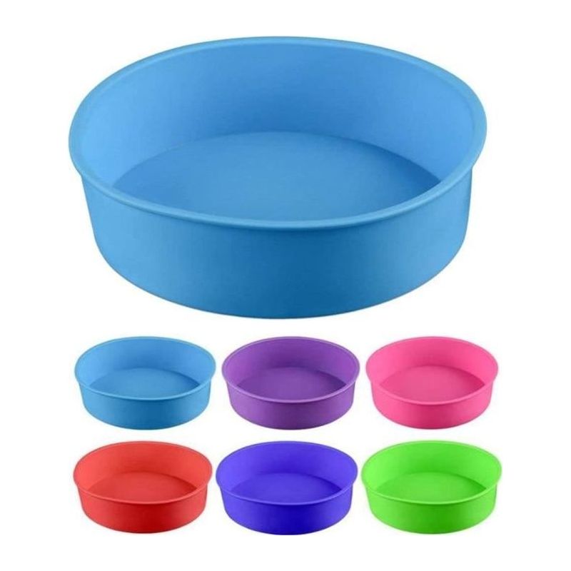 Fablcrew 1 Stück Flexible Silikon-kuchenform, Durchmesser 17 Cm
