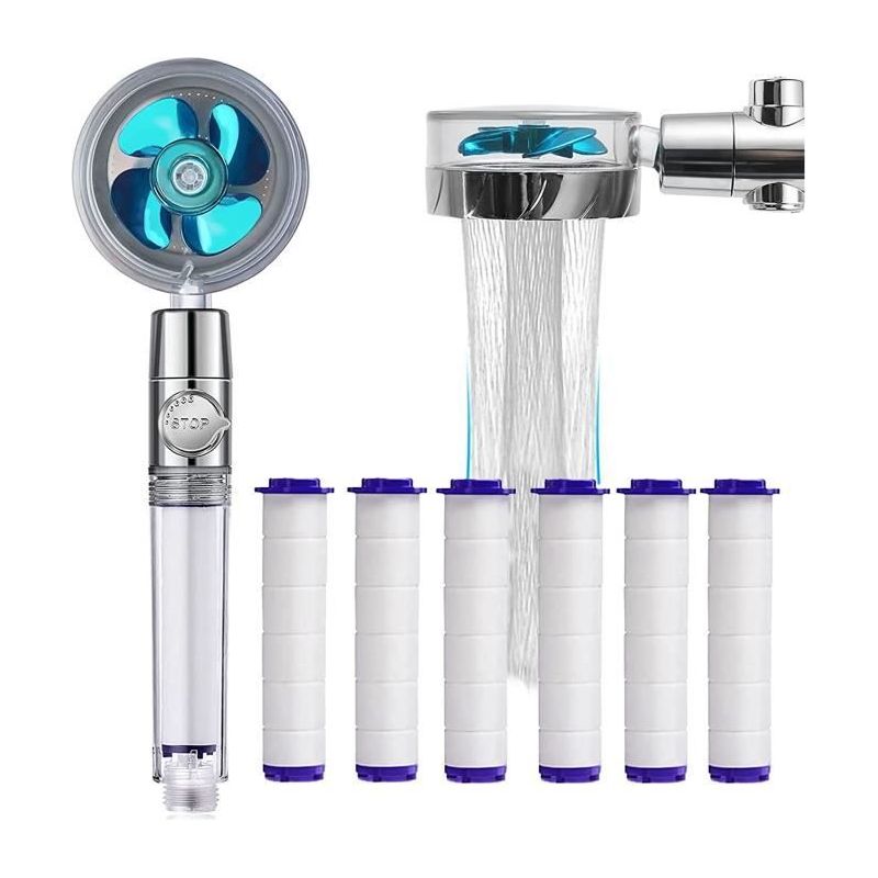Handbrause – Antikalk-duschkopf – 6 Filterelemente – Wassersparend – Universalfilter