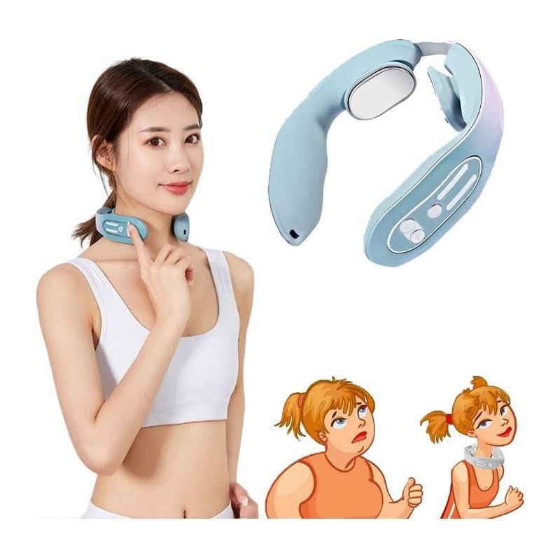 Ems-nackenmassagegerät Mit Akupunkturpunktstimulation Und Lymphdrainage, Nackenmassagegerät Mit 12 Usb-modi
