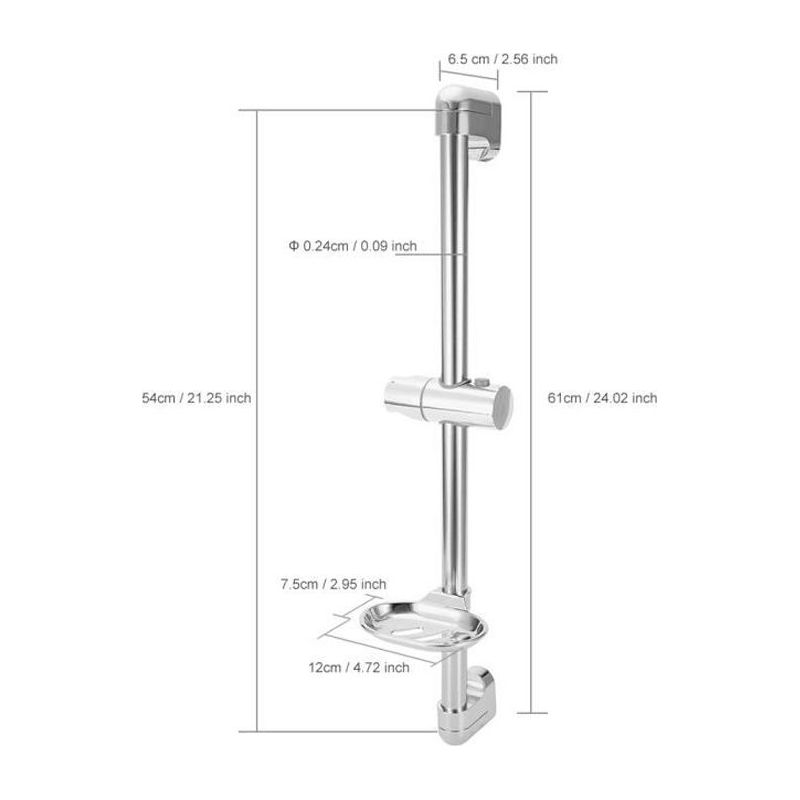 Duschkopfhalterung - Hb057 - Edelstahl - 360° Drehbar - Höhenverstellbar