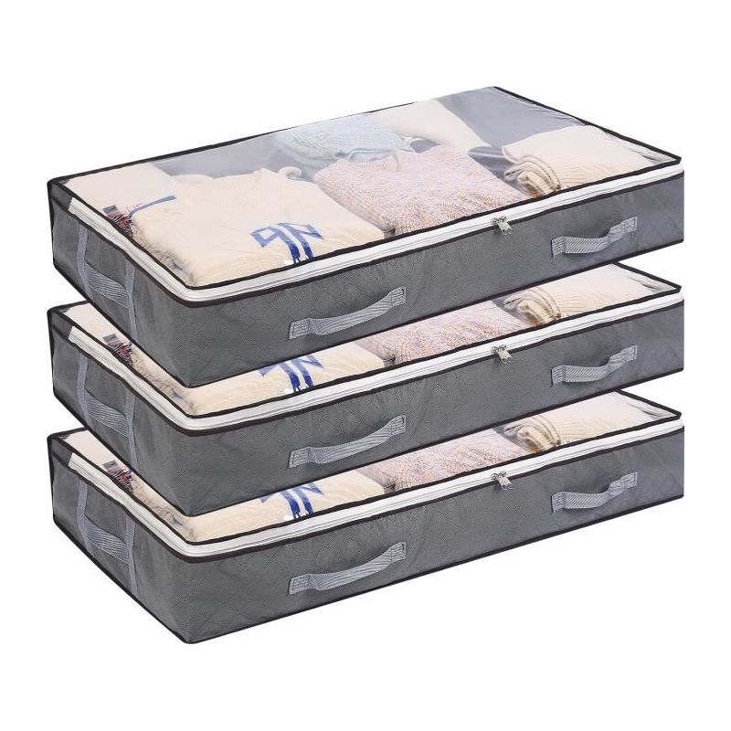 Kleidersack – Hautstore – 3-teilig – Faltbar, 75 L – 100 X 50 X 15 Cm – Grau