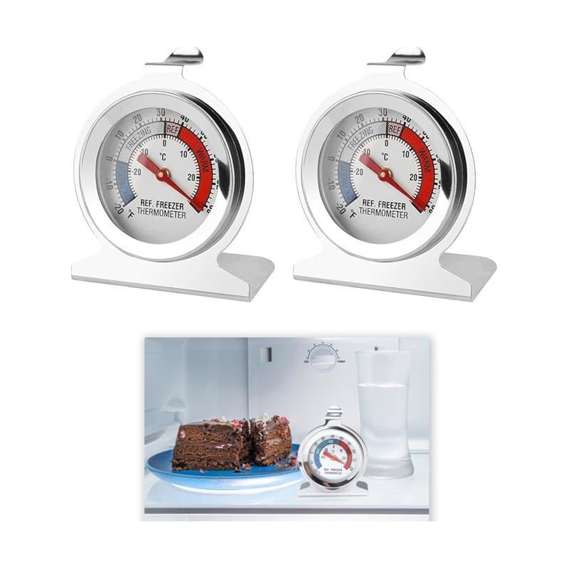 Kühlschrankthermometer – Kcvv – 2 Stück – Edelstahl – Herd – Einfache Installation
