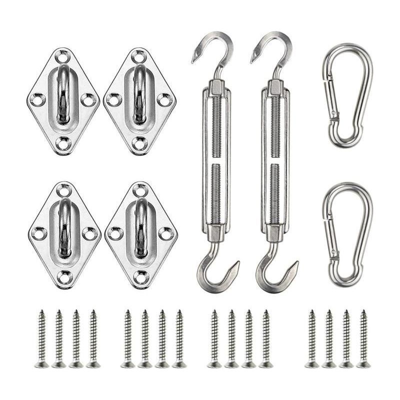 Befestigungsset Für Sonnensegel, Komplettes Hardware-set Für Dreieckige Und Quadratische Sonnensegel