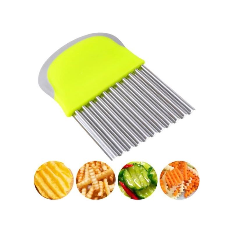 Kartoffelschneider, Pommes-frites-messer, Kartoffelschneider, Wellenmesser Aus Edelstahl, Gemüseschneider, Yd