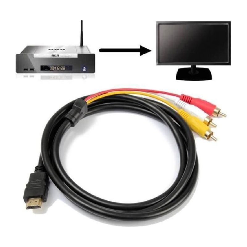 Hdmi-auf-cinch-kabel – Straße Tech – 1,5 M – Vergoldete Anschlüsse – Audio- Und Videoübertragung