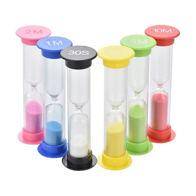 Sanduhr – Ynkkvre – 6er-pack – Mehrfarbig – 10/5/3/2/1 Min. – Zeitmanagement-tool