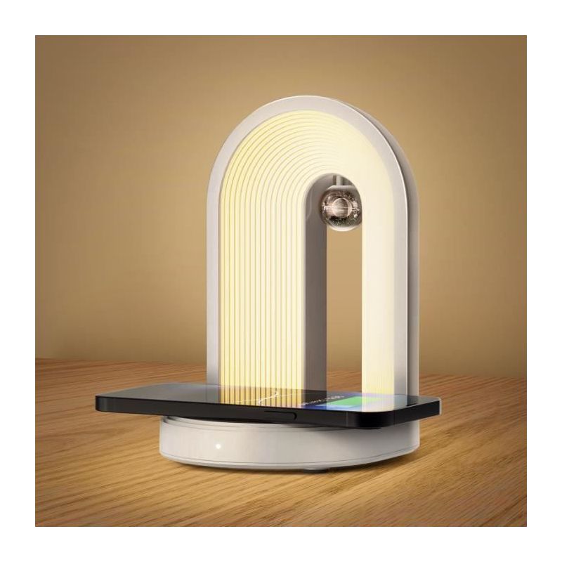 Kabellose 15-w-nachttischlampe Mit Ladefunktion, Tischlampe Mit 2 Farbmodi Und Dimmbarer Helligkeit, Touch-steuerung Für Das Schlafzimmer