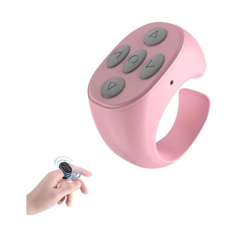 Kabelloser Bluetooth-fernbedienungsring, Smarte Steuerung Per Fingertipp, Geeignet Für Zuhause Und Camping – Pink