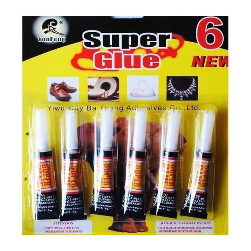 Set Mit 6 Tuben Superkleber, Starker Mehrzweckkleber, Usa