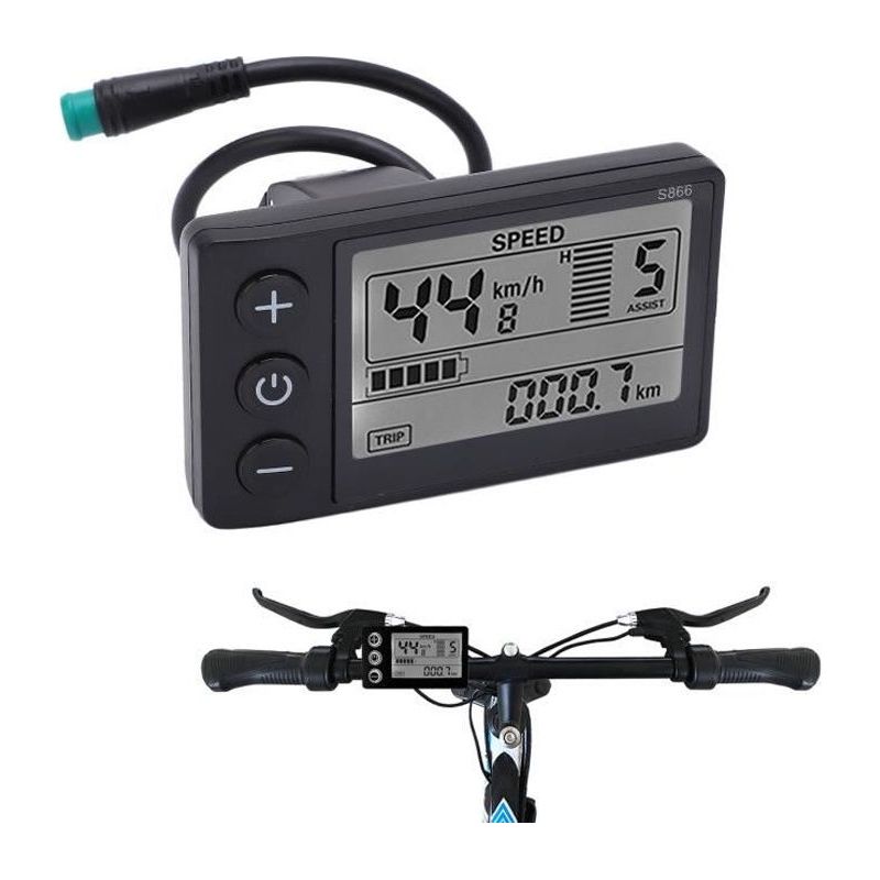 S866 Lcd-display – Cuque – Elektrofahrrad – Wasserdicht – Einfache Installation – Kompatibel Mit 24 V, 36 V Und 48 V