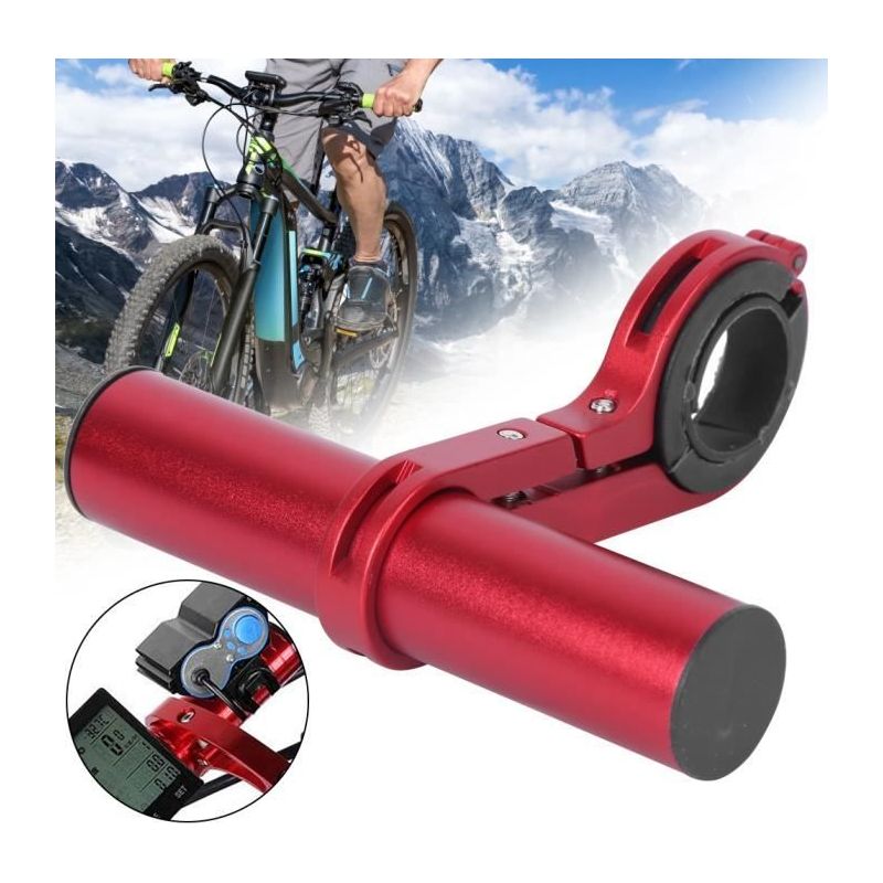 Garosa Fahrradzubehör – Lenkerverlängerung – 10 Cm – Multifunktionale Halterung – Schwarz