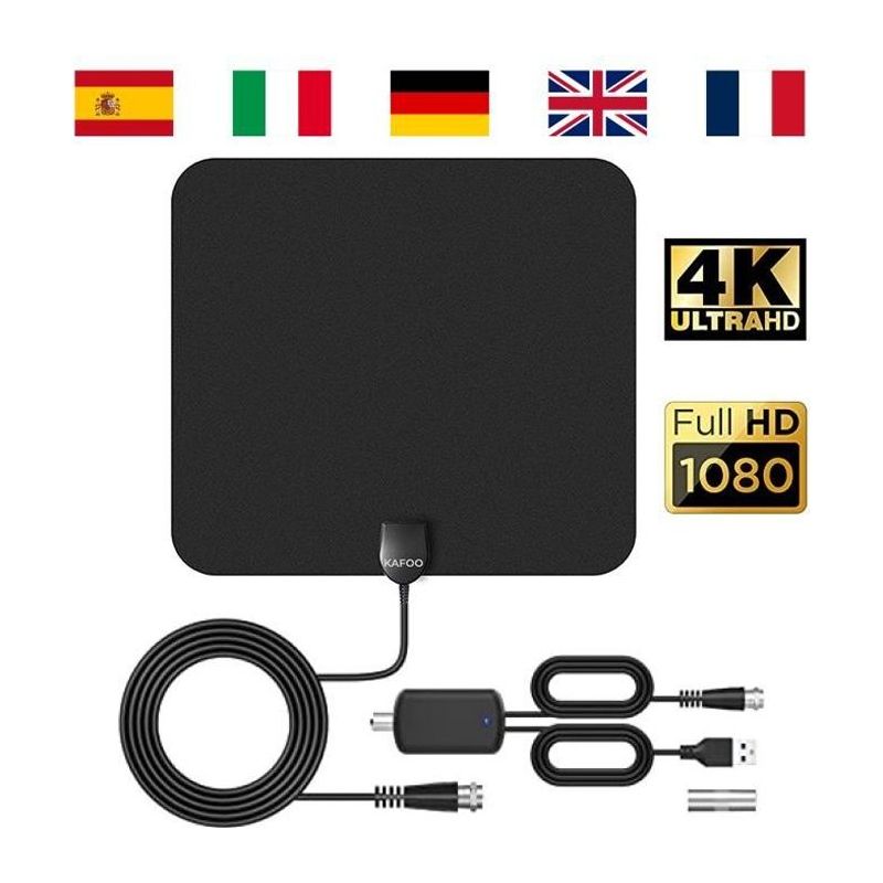 Leistungsstarke 4k Ultra Hd Zimmerantenne, Dvb-t-zimmerantenne Für Gebiete Mit Schlechtem Empfang, Mit Signalverstärker