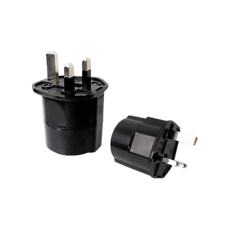 Ociodual Eu-zu-uk-steckeradapter, 2-pin-zu-3-pin-konverter, Typ C, E Und F Zu Typ G, Schwarz