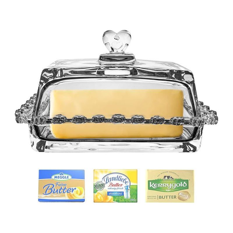 Butterdose Aus Glas Mit Deckel, Rechteckige Butterdose, Bpa-frei, Strapazierfähiges Material, Küchen