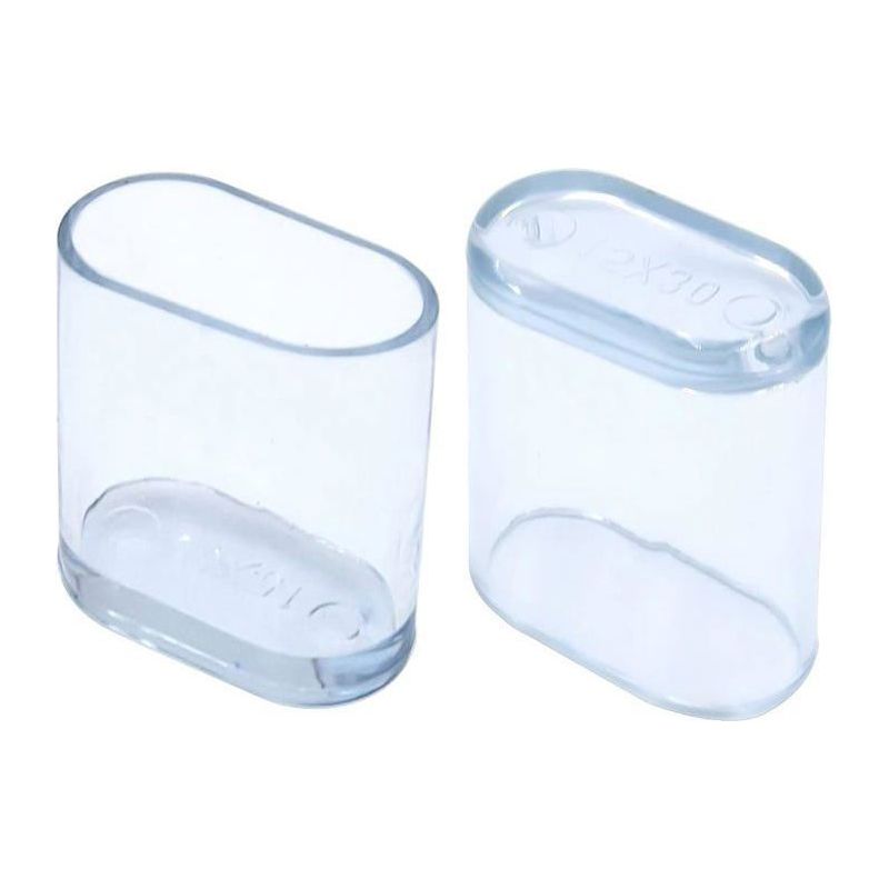 Stuhlbeinkappen – 20er-pack – Transparentes Weich-pvc – 15 X 30 Mm – Bodenschutz – Geräuschdämmung